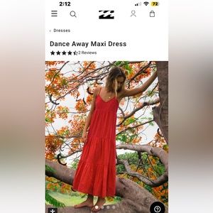 Billabong Dance Away Maxi Dress NWT XS